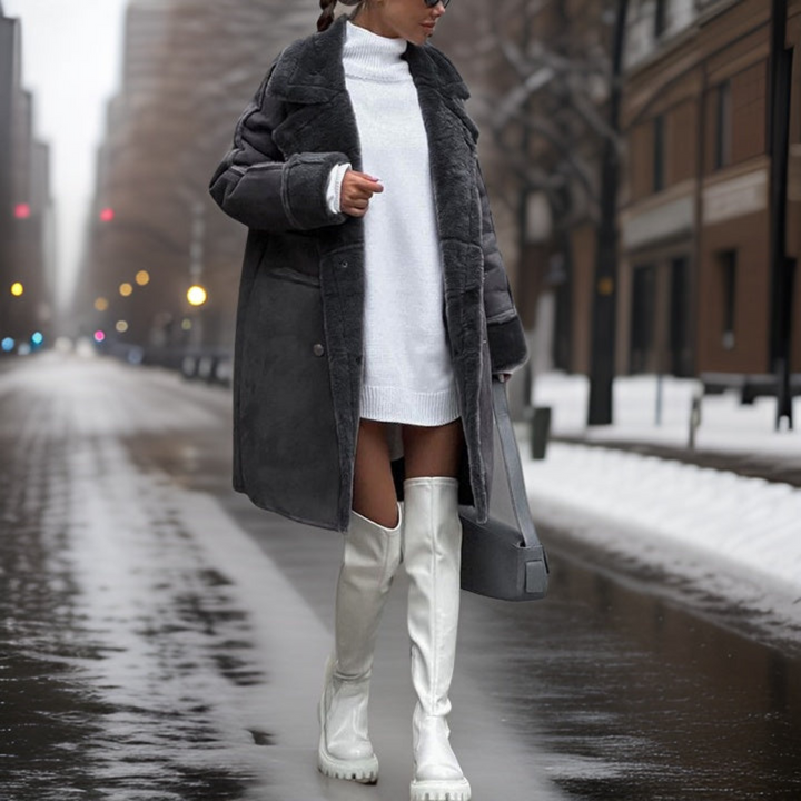 Levoire | Manteau Long FR Femmes FR Le Manteau Moderne D'Automne Gris