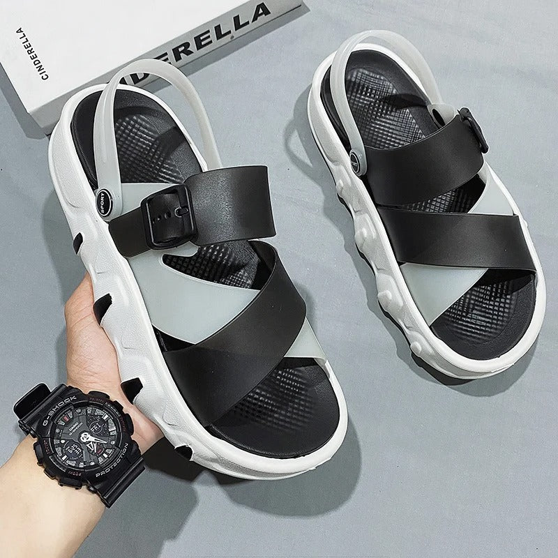 Levoire | Sandales Polyvalentes Pour Toutes Les Occasions Blanc et Noir