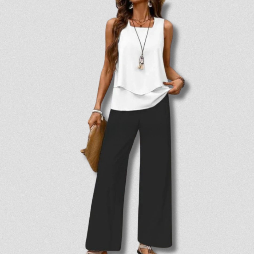 Levoire | Ensemble Boho-Chic Estival Noir-Blanc
