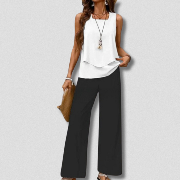 Levoire | Ensemble Boho-Chic Estival Noir-Blanc
