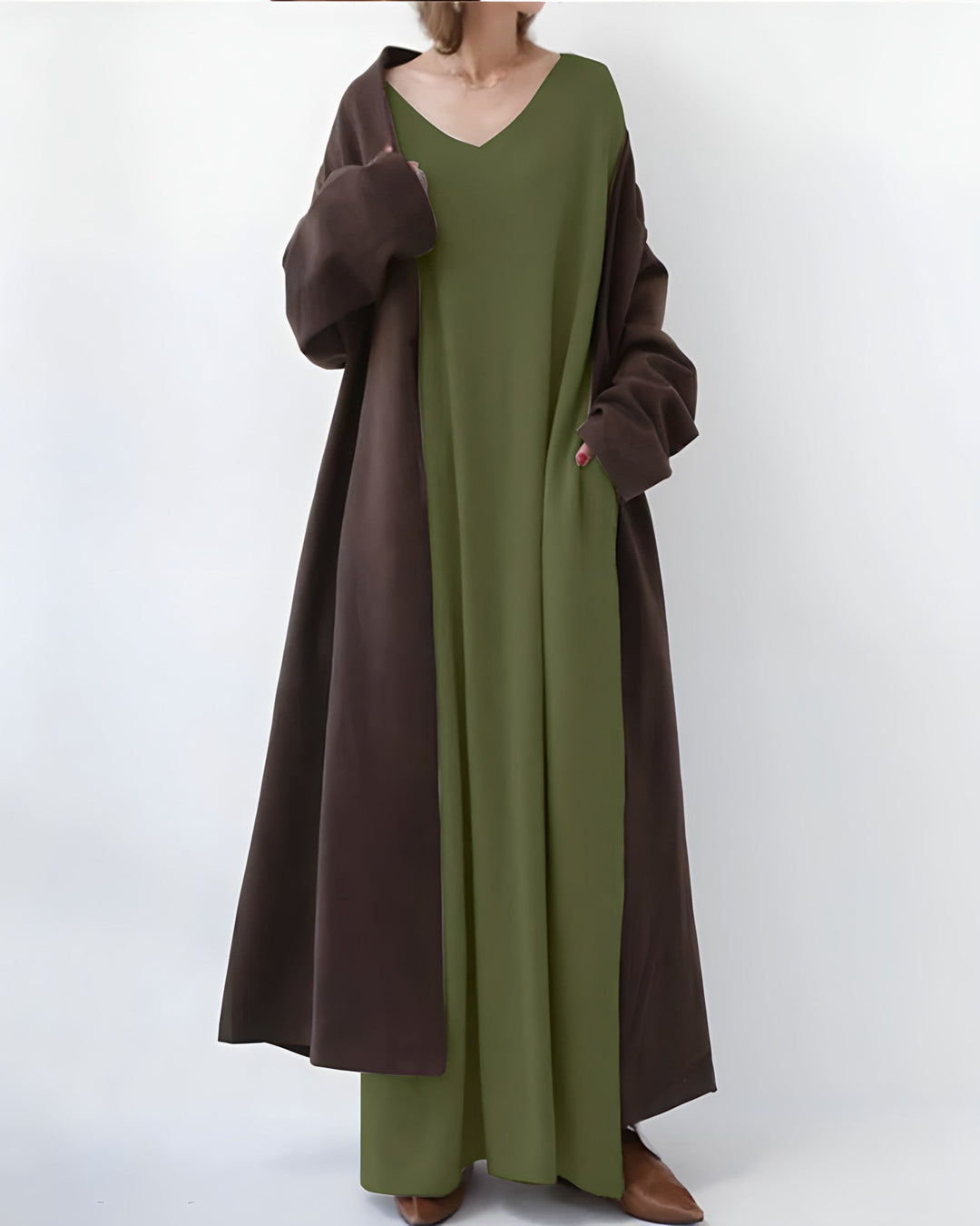 Levoire | Pull Long Confortable Avec Col V