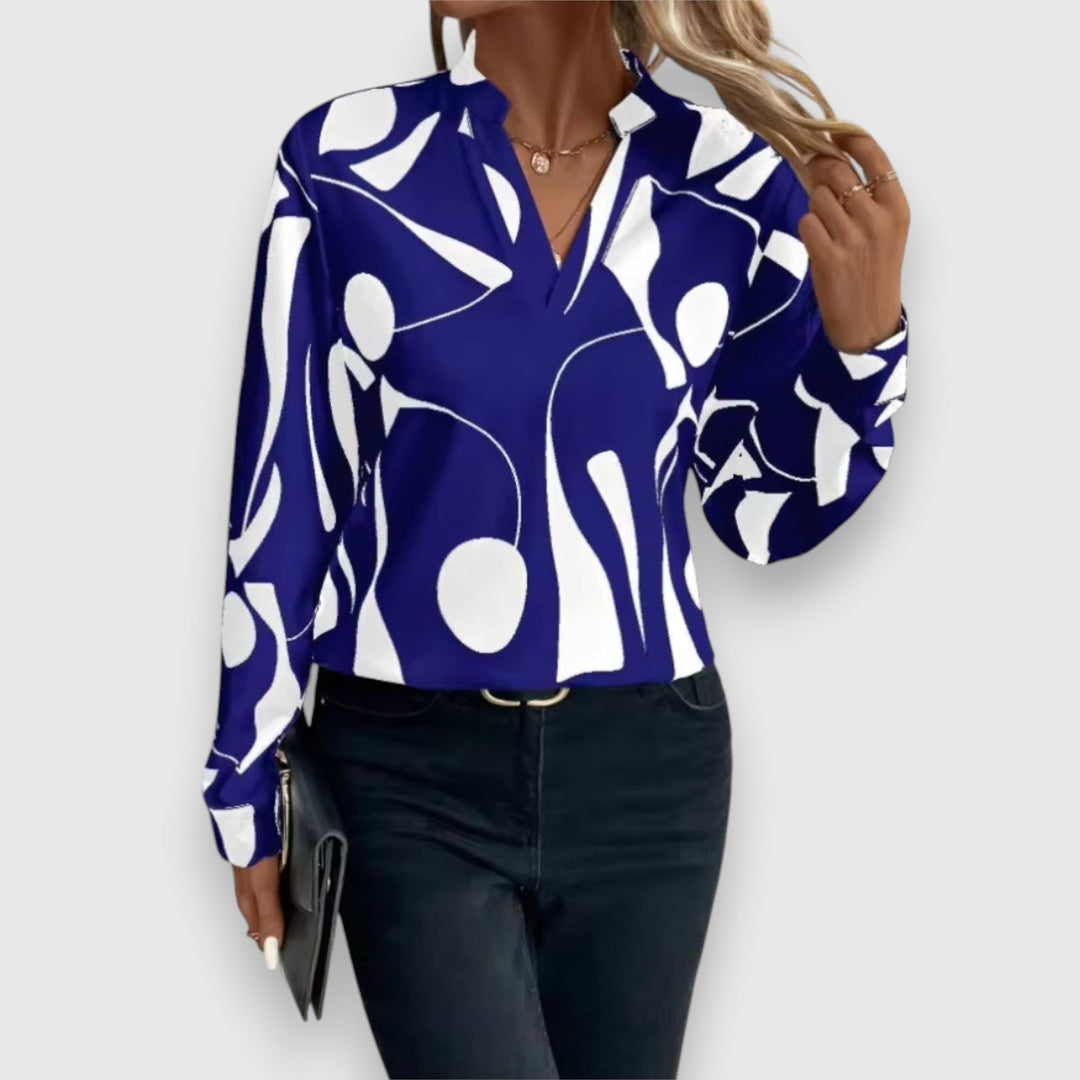 Levoire | Blouse Classique Avec Patte Boutonnage Bleu