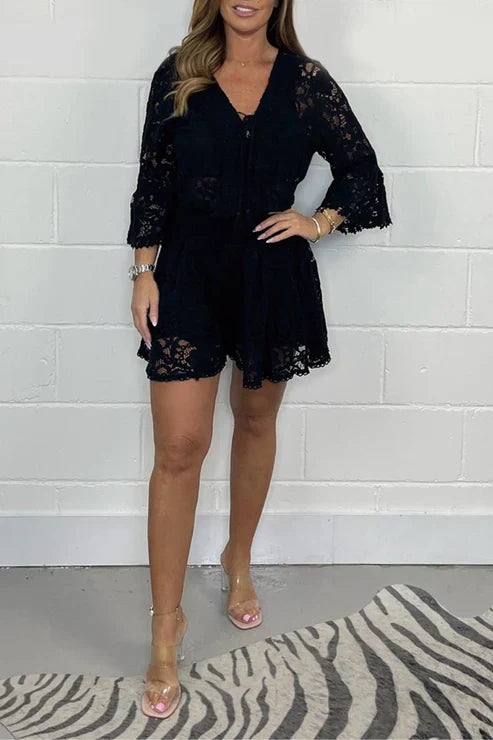 Levoire | Ensemble Avec Top Et Shorts Noir