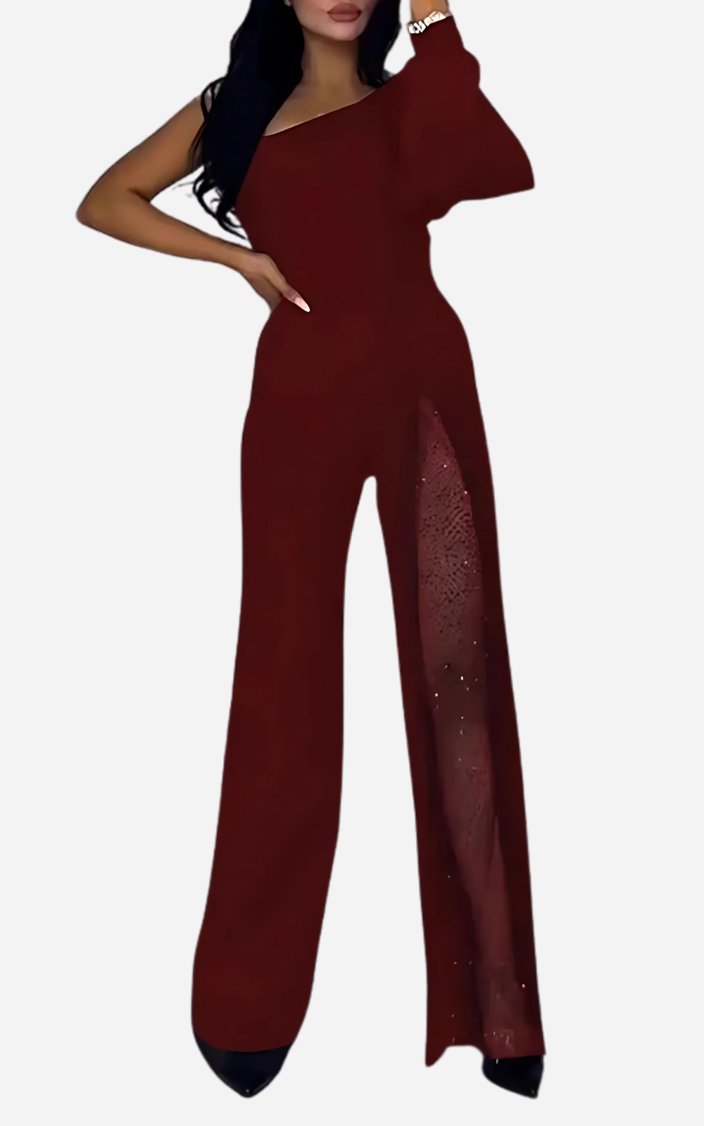 Levoire | Robe Élégante Femme Épaule Dégagée Et Glamour Avec Fente Rot