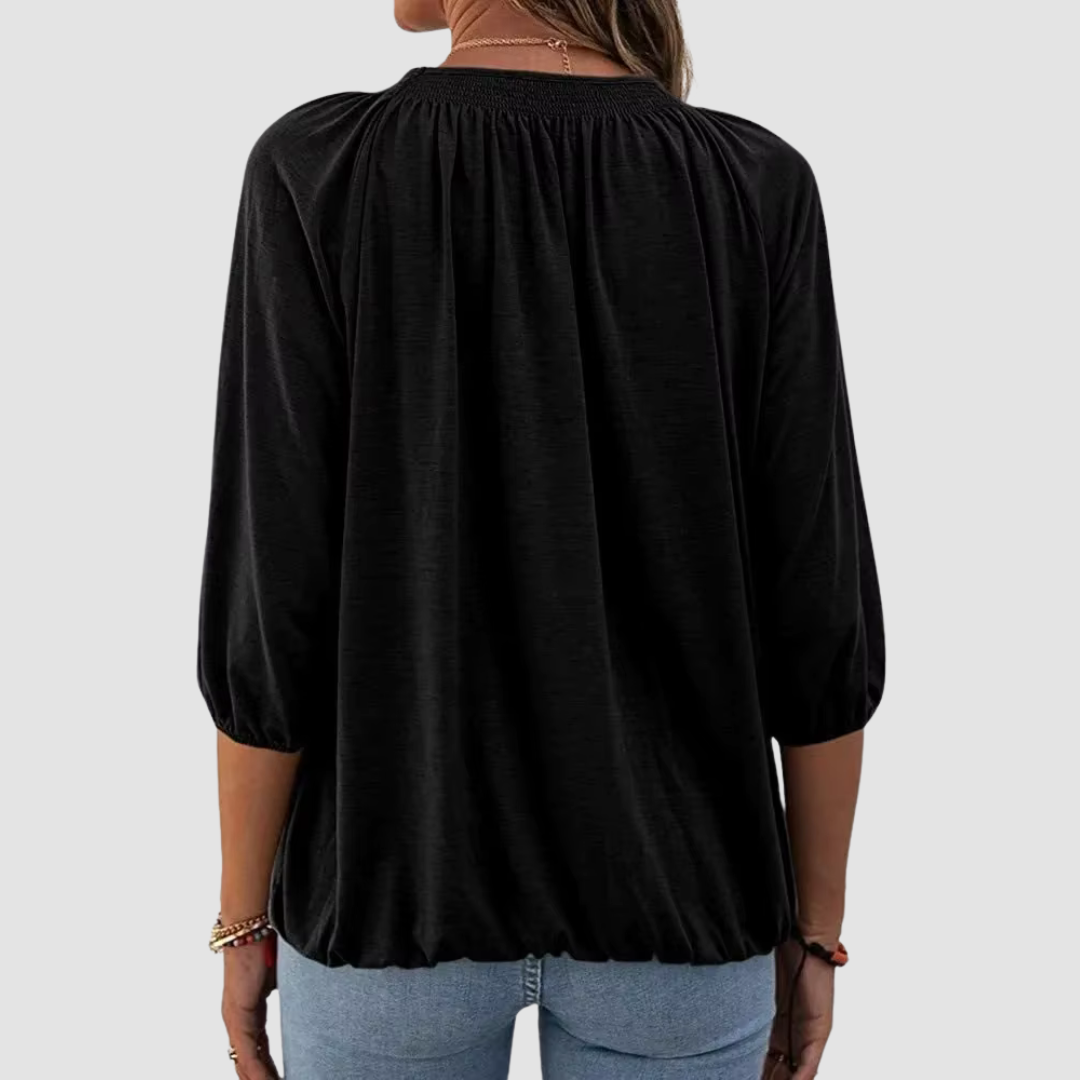 Levoire | Loose Fit Femme Top À Manches Mi-Longues