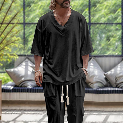 Levoire | Costume Élégant Chemise Pantalon Blanc S