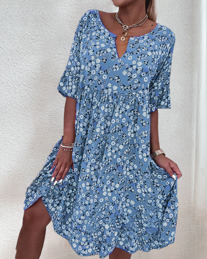 Levoire | Robe À Mi-Manches Avec Motif Floral