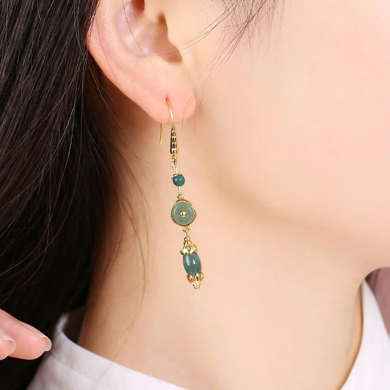 Levoire | Boucles D'Oreilles Vertes Gouttes De Collecte De Vin
