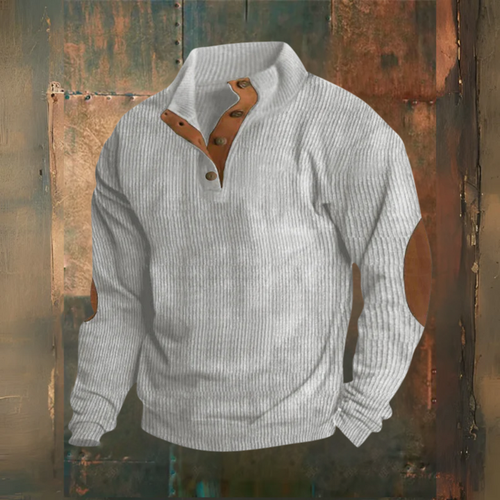 Levoire | Pull Avec Col À Agrafe Gris