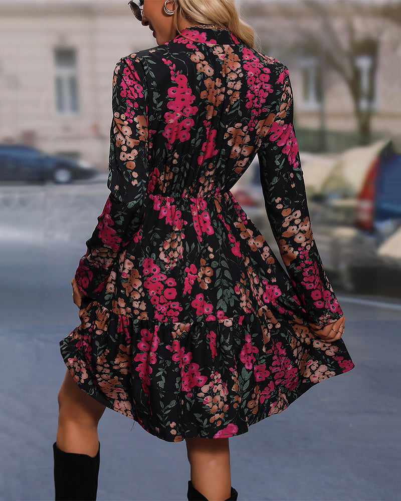 Levoire | Robe florale élégante noire