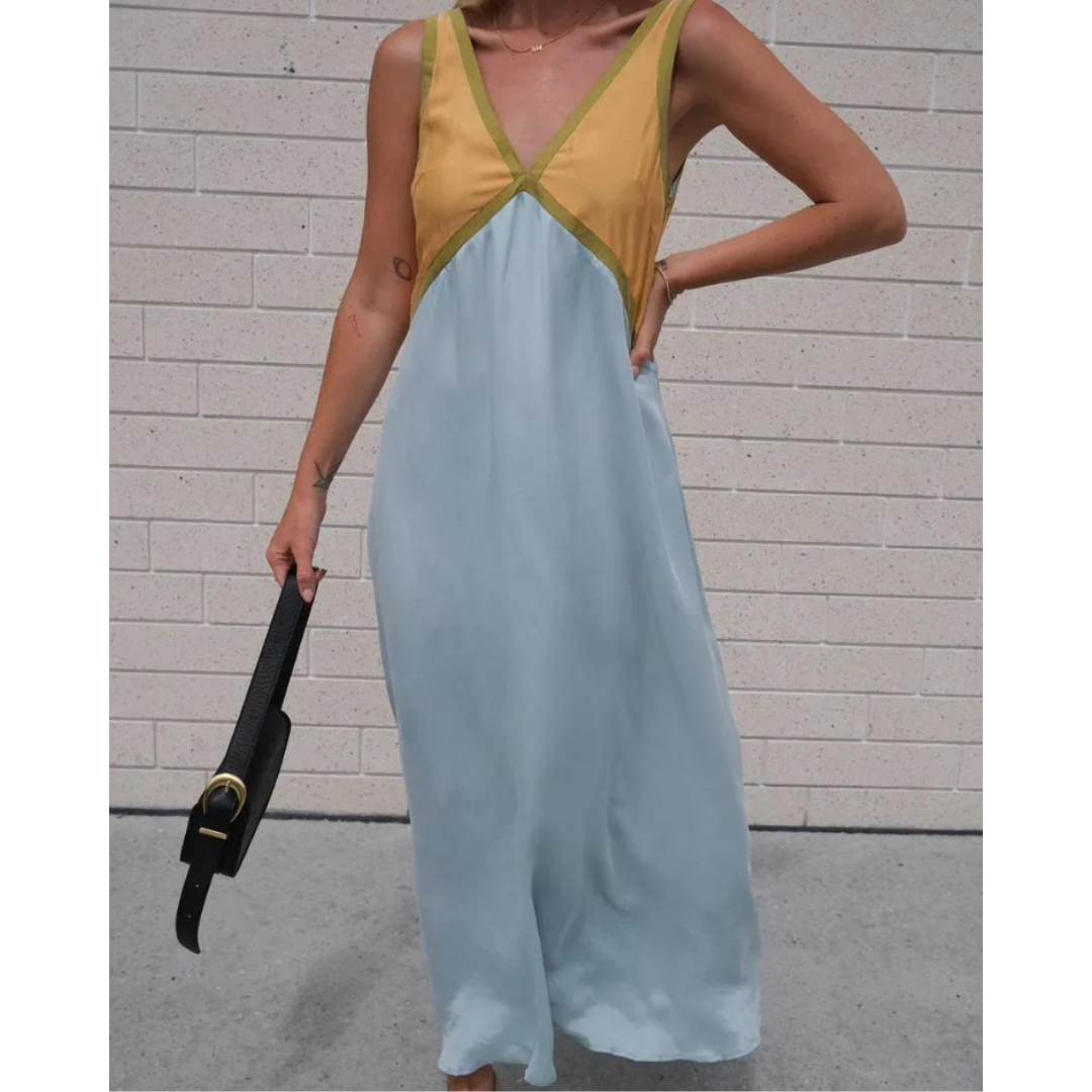 Levoire | ROBE CHIC COL EN V Jaune