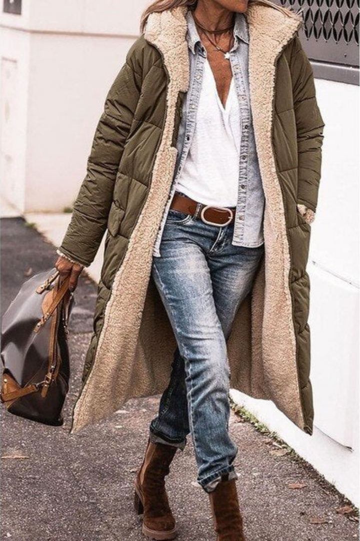 Levoire | Veste Réversible Élégante Pour Femmes Vert olive