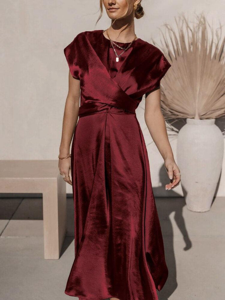 Levoire | Robe Midi Avec Des Détails De Broderie Au Point De Croix Pour Femmes