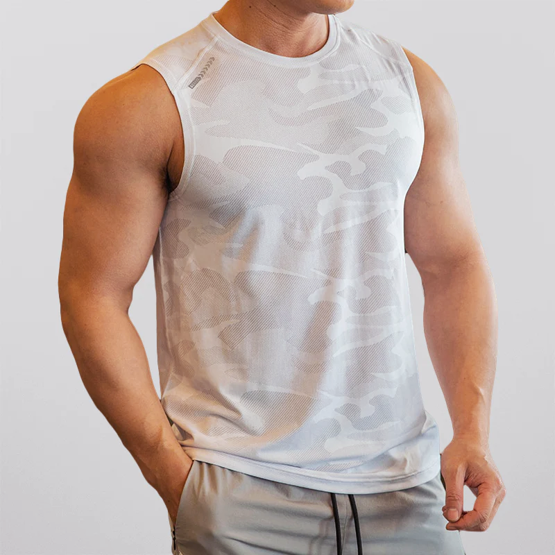 Levoire | T-shirt de sport pour hommes sans manches pour l'été Gris