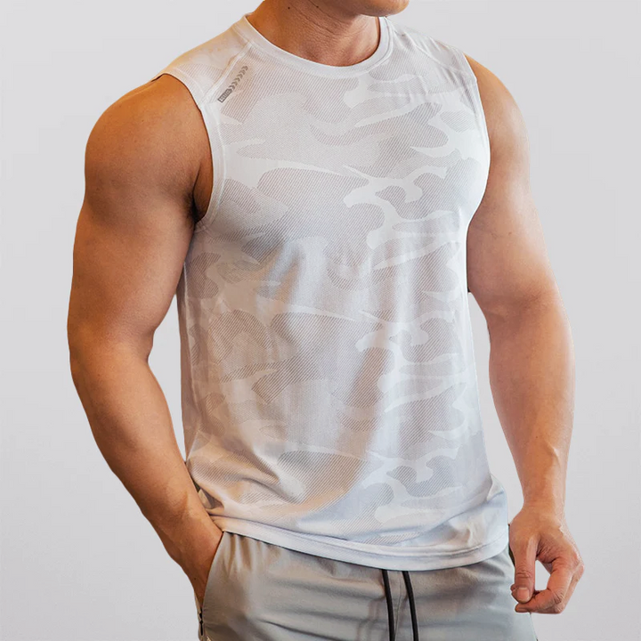 Levoire | T-shirt de sport pour hommes sans manches pour l'été Gris
