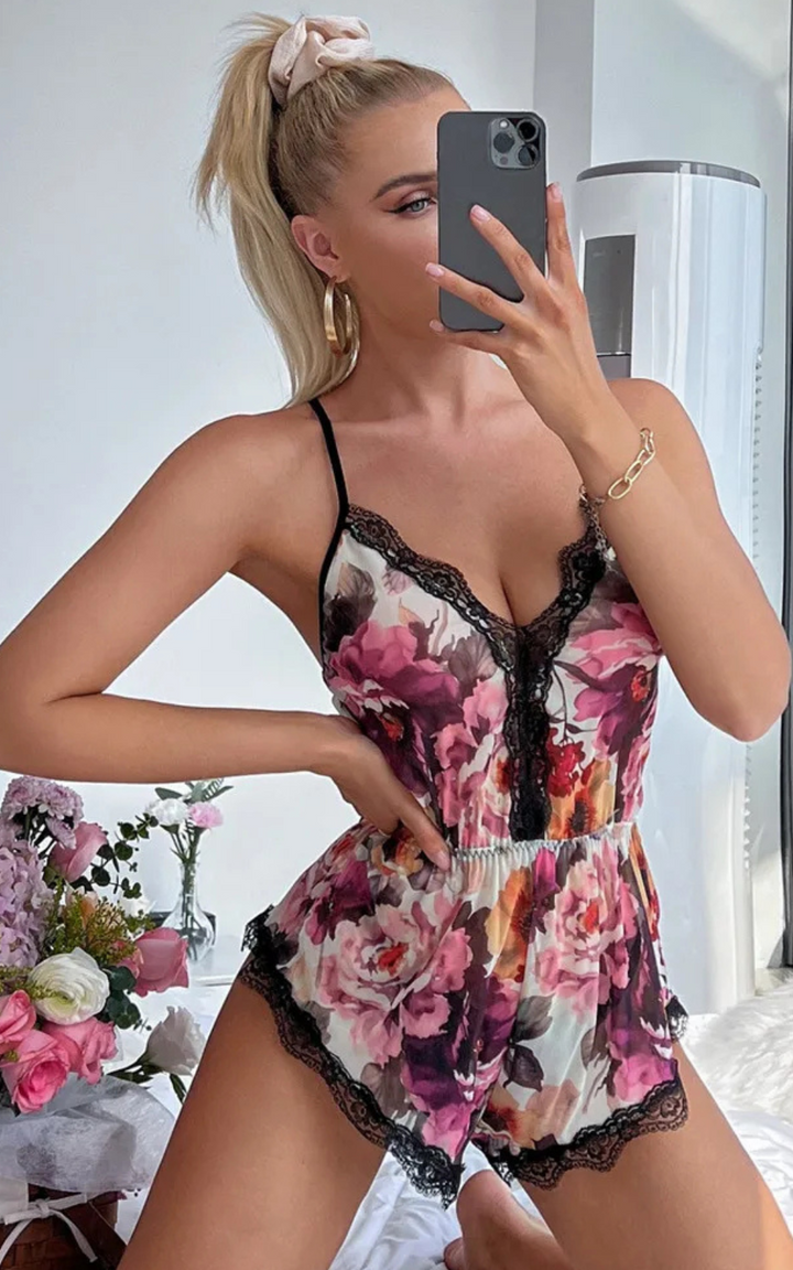 Levoire | Nuisette Sexy Florale Élégance Et Tissu En Dentelle