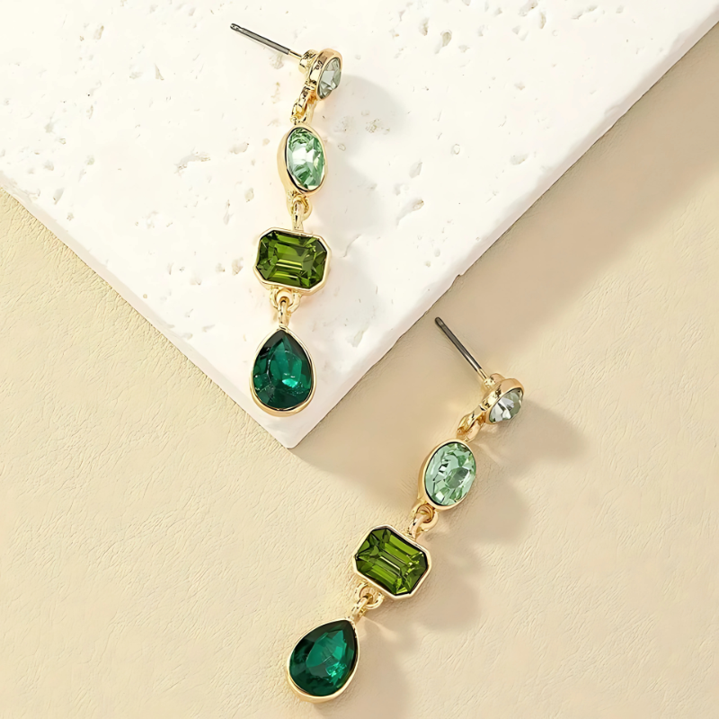 Levoire | Boucles D'Oreilles En Or Avec Des Pierres Vertes