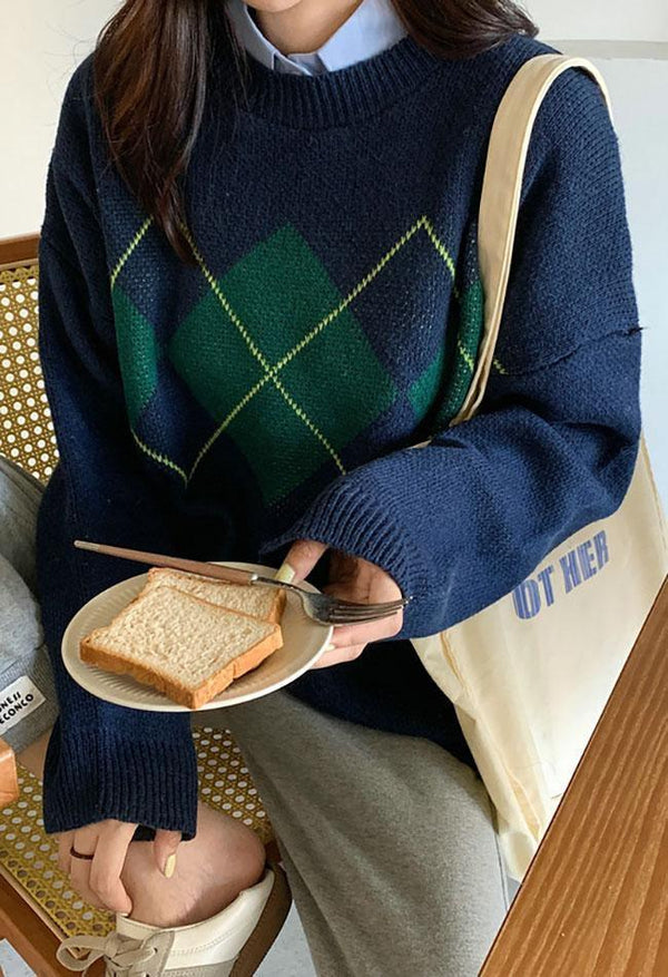 Levoire | Pull Argyle Au Style Vintage Pour Tous Les Jours