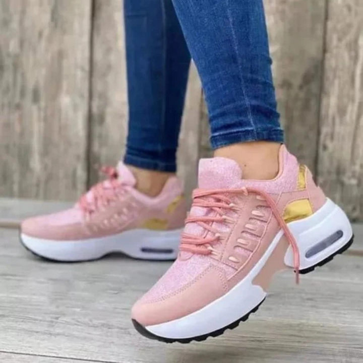 Levoire | Baskets À Lacets Élégantes Pour - Femmes - Respirantes Rose