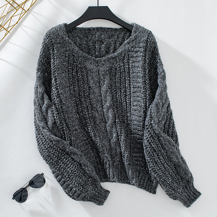 Levoire | Pull Féminin Avec Col Asymétrique Unique Gris