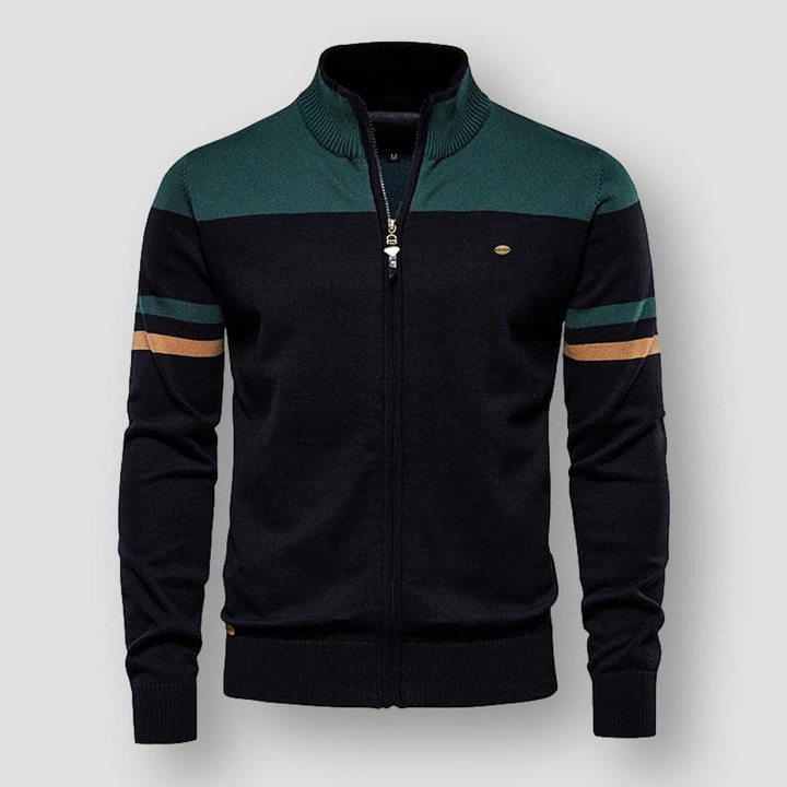 Levoire | Gilet rétro pour hommes avec col côtelé style luxueux Vert