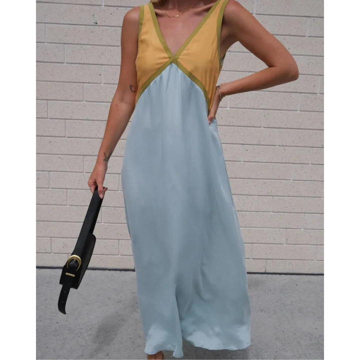 Levoire | Robe Sans Manches À Décolleté En V Jaune