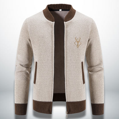 Levoire | Pull élégant et confortable avec zip Beige