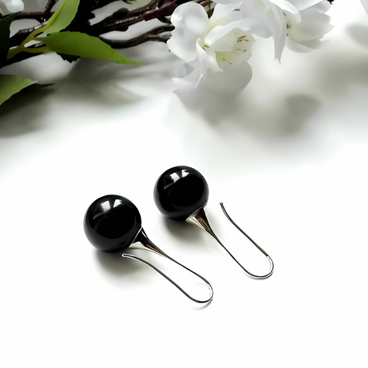 Levoire | Boucle D'Oreille Noire De Récolte De Raisin Noir 50 mm