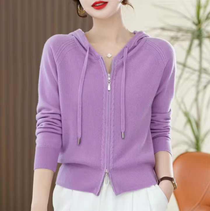 Levoire | Pull À Capuche En Cachemire Lila