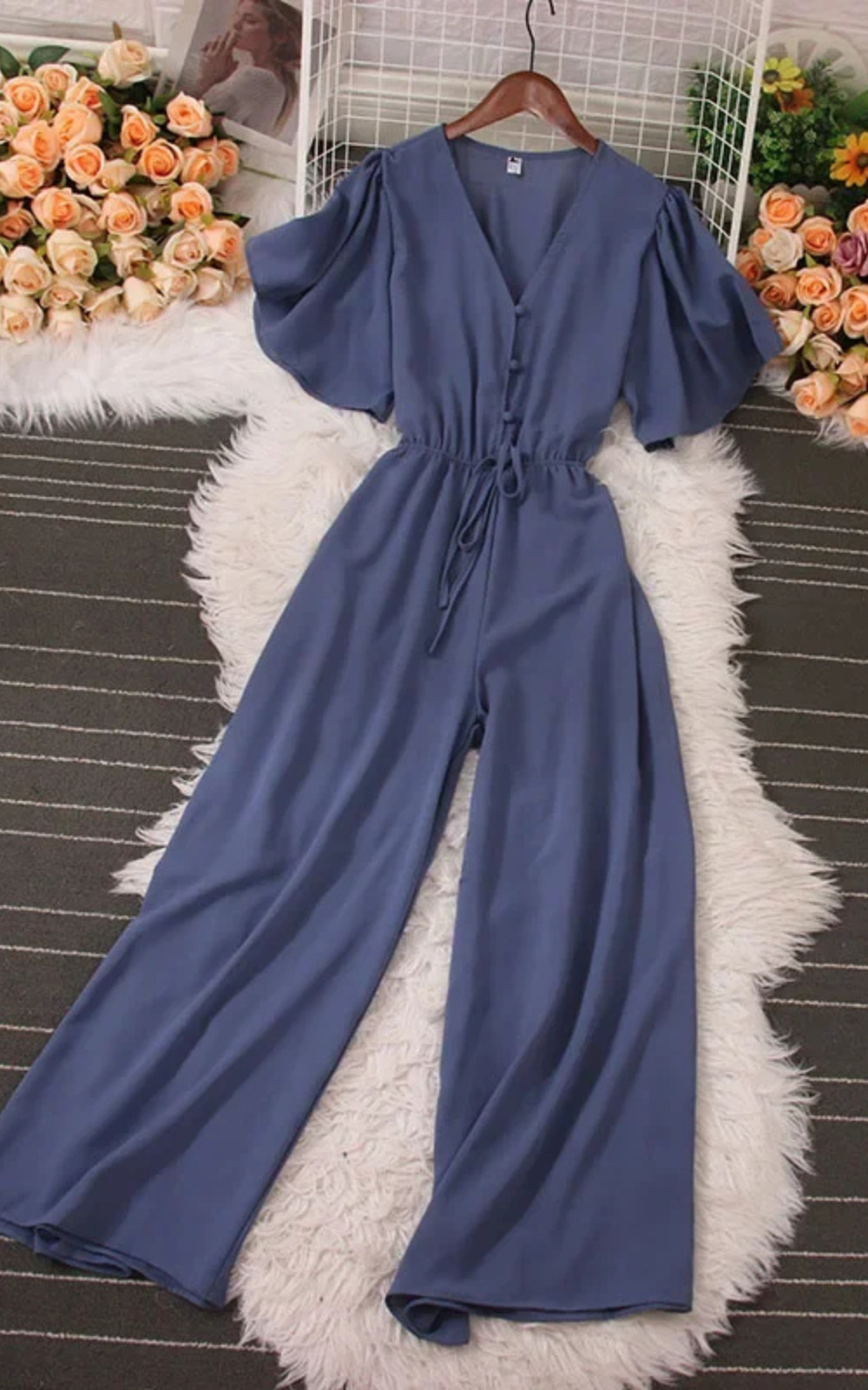 Levoire | Long Fluid Elegance And Summer Comfort Bleu Une taille
