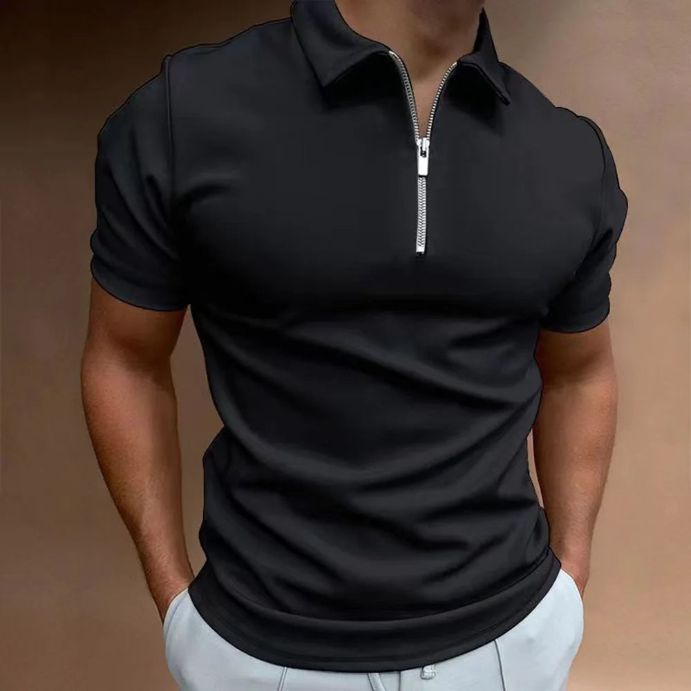 Levoire | Polo élégant avec col zippé Noir