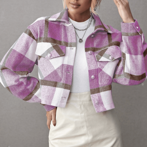 Levoire | Veste De Transition Patchwork Femme Avec Fermeture À Boutons