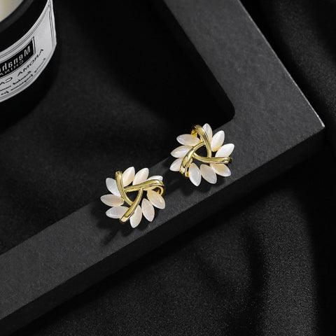 Levoire | Fleur Bouton Boucles D'Oreilles