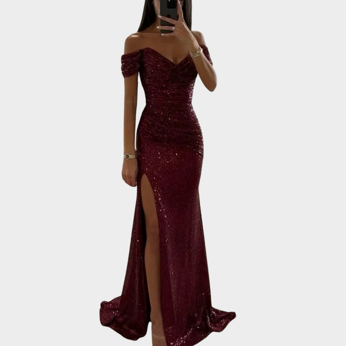 Levoire | Robe de soirée élégante longue pour femmes avec fente Rot