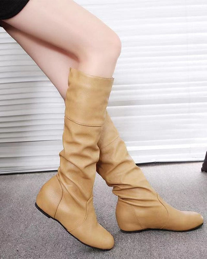 Levoire | Bottes Plates À Plis Jusqu'Au Genou