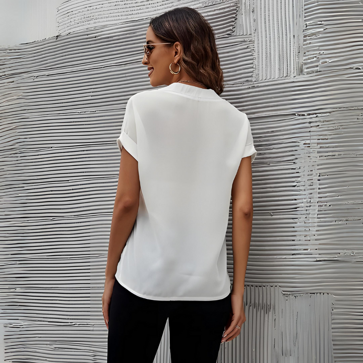 Levoire | Chemise À Manches Courtes Confortable V Col