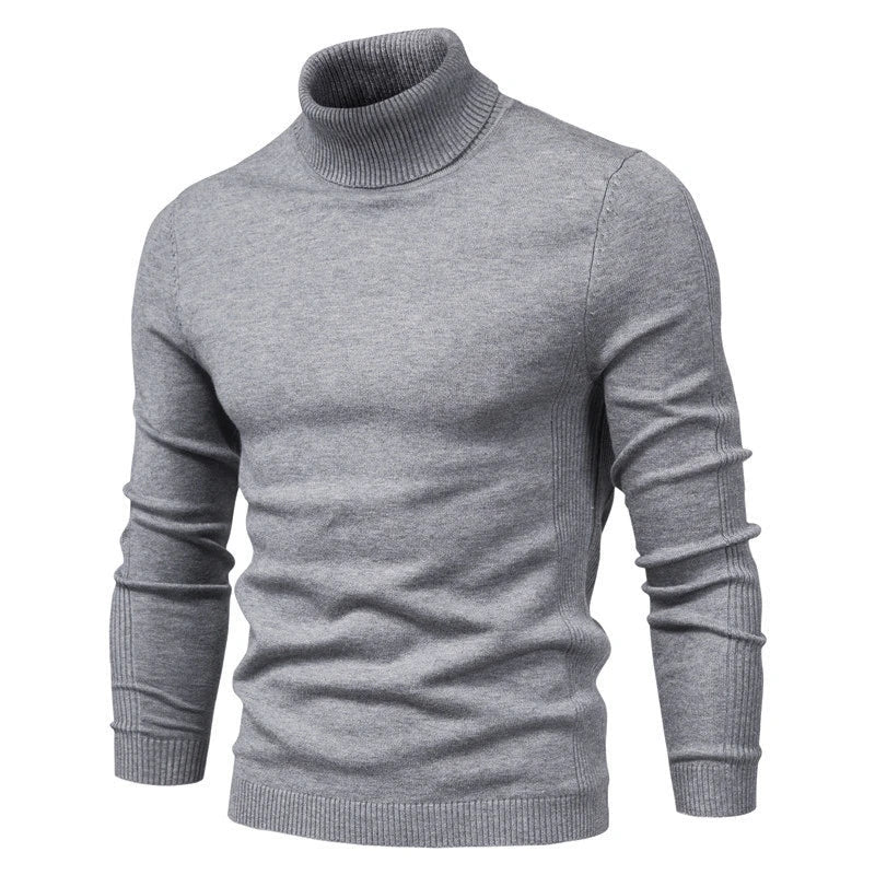 Levoire | Pull À Col Roulé Décontracté Pour Hommes Gris