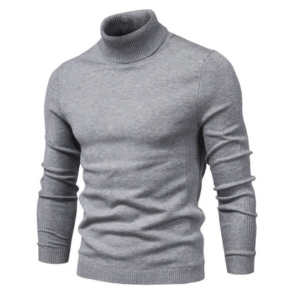 Levoire | Pull À Col Roulé Décontracté Pour Hommes Gris