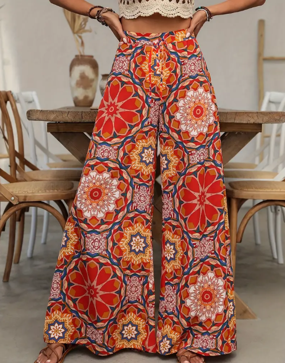 Levoire | Pantalons Taille Haute Avec Motif Mandala