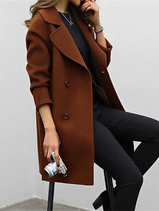 Levoire | Manteau Intemporel Pour Dames Braun