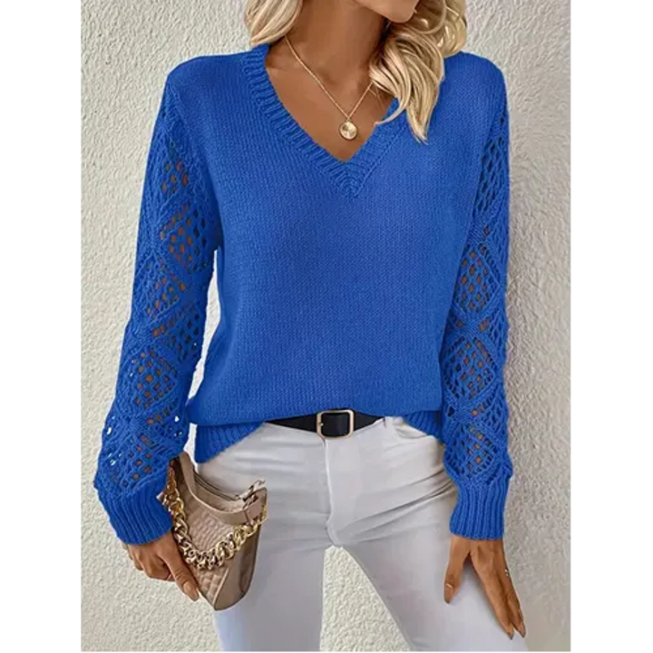 Levoire | Pull à V pour femmes Bleu
