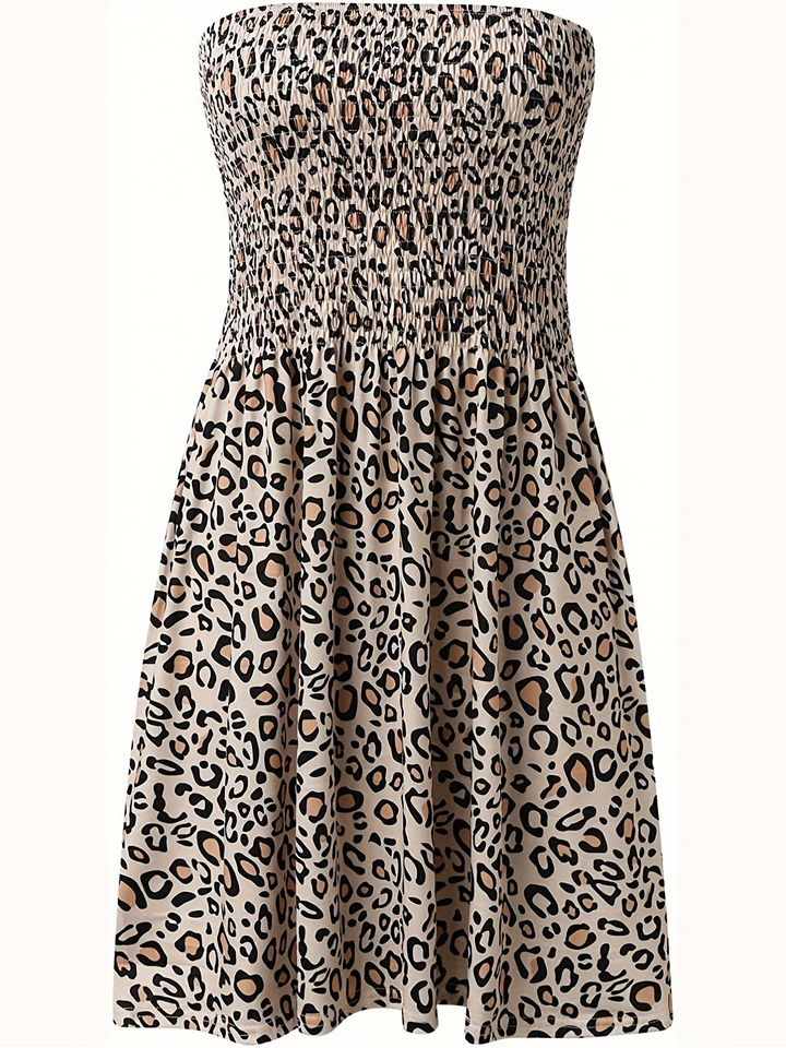 Levoire | Robe Mini d'été tendance pour femmes avec imprimé animal, look audacieux pour les femmes 2XL