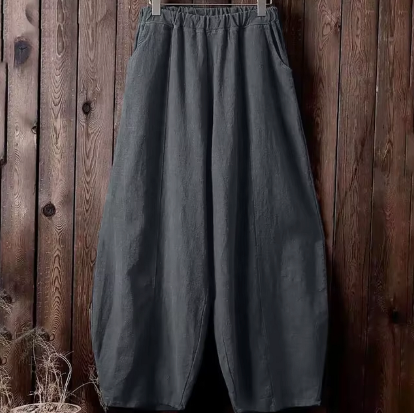 Levoire | Pantalon En Lin Et Coton Gris