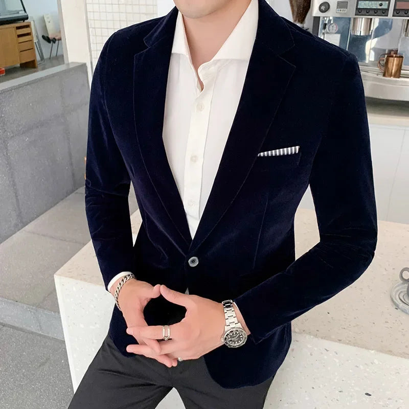 Levoire | Veste en velours luxueuse pour hommes Merensininen