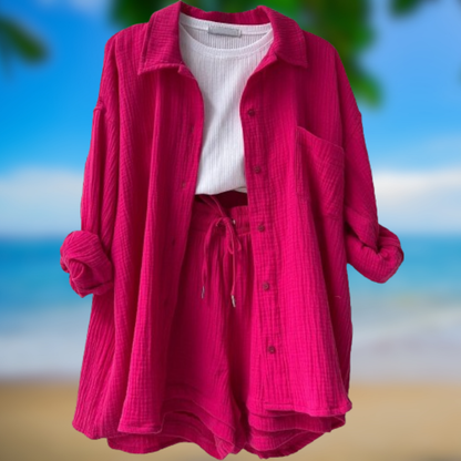 Levoire | Ensemble comodo effet plissé Fuchsia