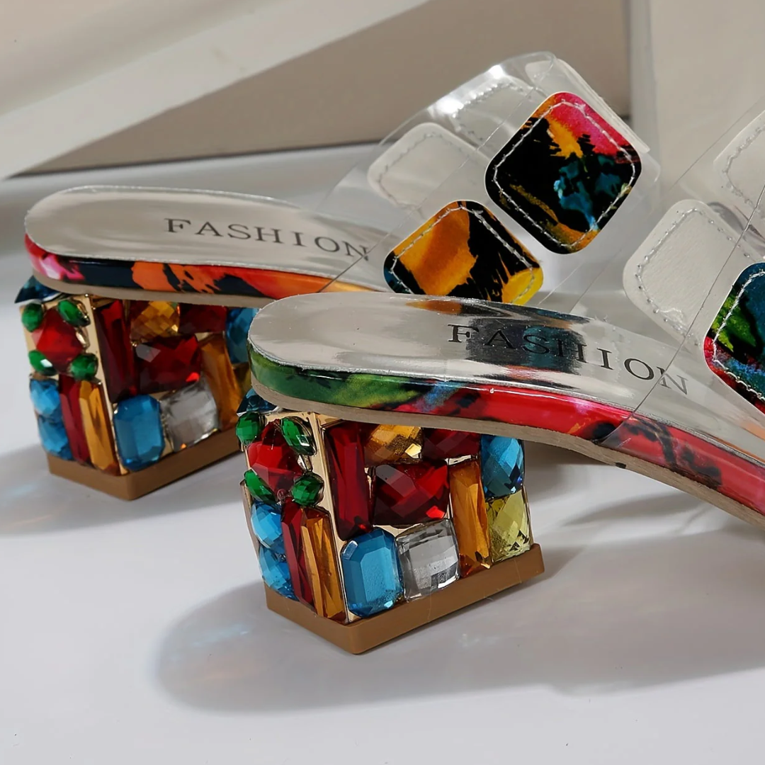 Levoire | Sandales À Levoire | Talons Transparents Colores Femme - Confortable