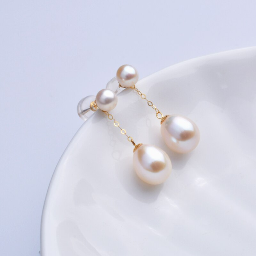Levoire | Boucles D'Oreilles Élégantes En Perles Or