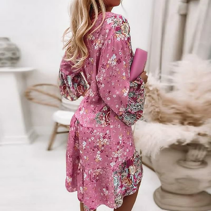 Levoire | Robe Mini Boho Unique à Manches Longues