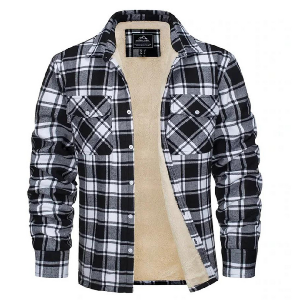 Levoire | Karo Boutonné Chemise pour Hommes Der Noir