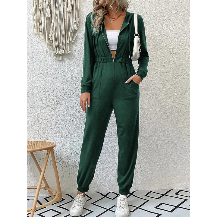 Levoire | Ensemble De Sport Pour Femmes Avec Fermeture Éclair Et Capuche Vert